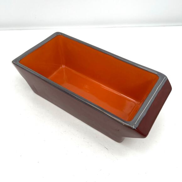 Williams Sonoma "Baked" 2012 Cranberry/Orange Stoneware Loaf Pan Retired - Picture 1 of 6